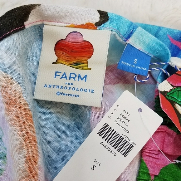 Farm Rio x Anthropologie Linen Blend Cutout Dress - Picture 5 of 7